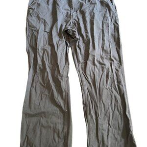 Duluth Khaki Carpenter Pants Blue Grey Cotton Khaki Relaxed Casual Men's 44 X 34